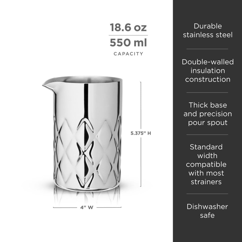 Harrison Stainless Steel Double-Walled Mixing Glass - HOUSE OF SHE
