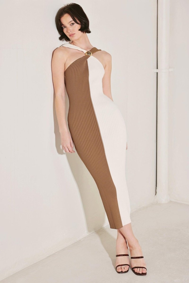 HEADLINER ENERGY SWEATER KNIT MIDI DRESS - HOUSE OF SHE
