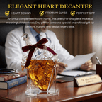 Heart Decanter Whiskey Wine Decanter Set By Organ Aerator Funny Gift For That Someon - HOUSE OF SHE