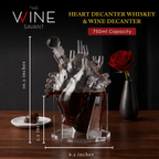 Heart Decanter Whiskey Wine Decanter Set By Organ Aerator Funny Gift For That Someon - HOUSE OF SHE