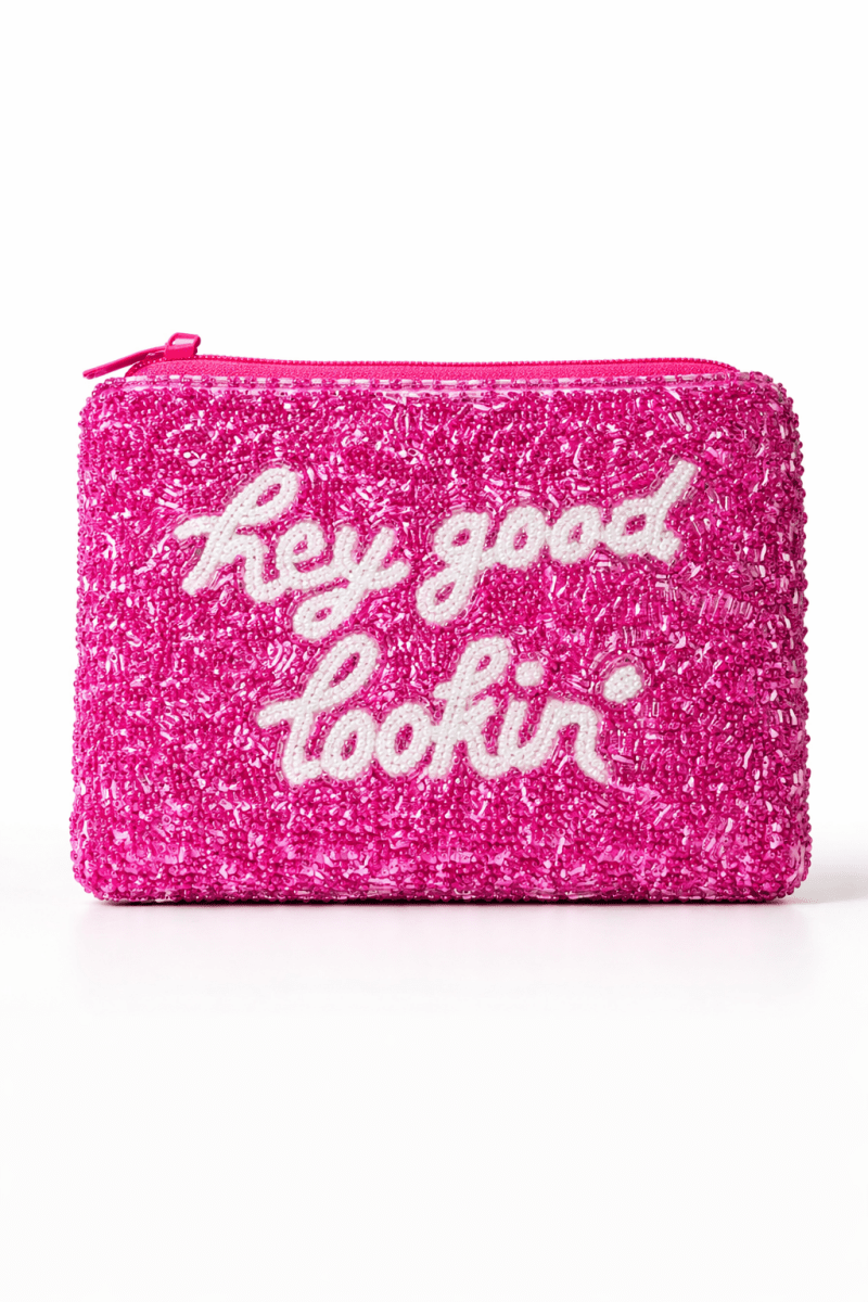 Hey Good Lookin’ Beaded Coin Pouch - HOUSE OF SHE