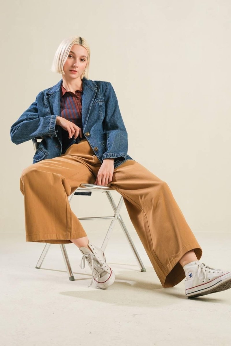 HOT TO GO DENIM BLAZER - HOUSE OF SHE