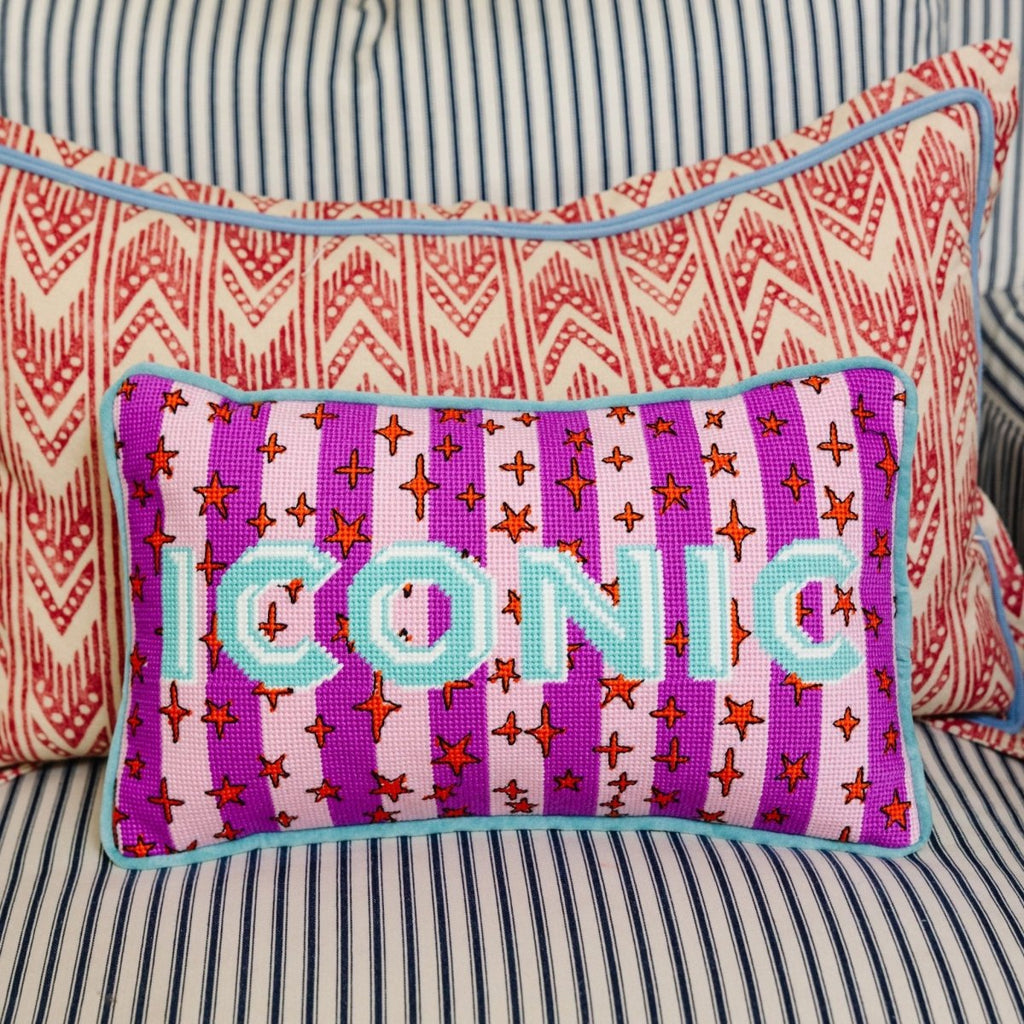 Iconic Needlepoint Pillow - HOUSE OF SHE