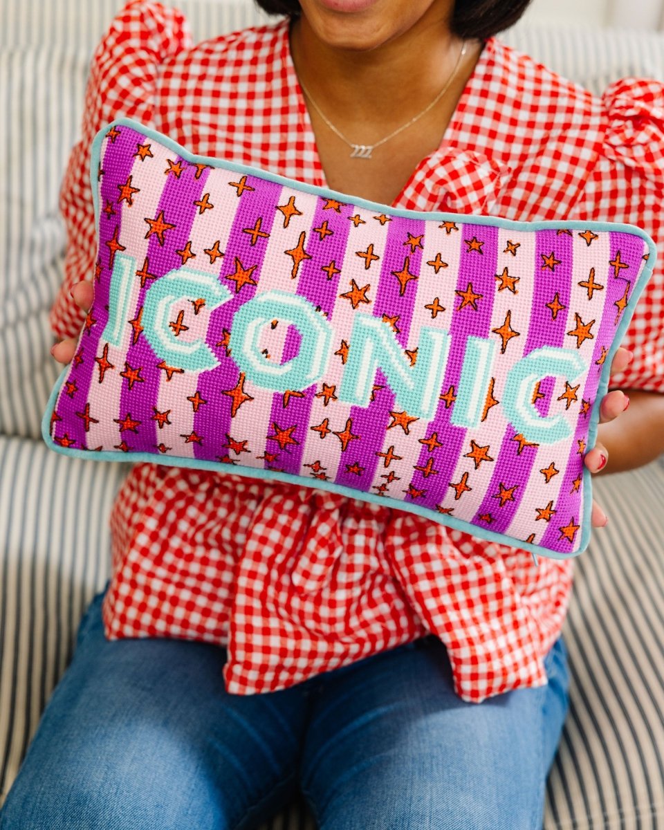 Iconic Needlepoint Pillow - HOUSE OF SHE