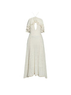 Idra Lace Trim Sleeveless Crochet Midi Trailing Dress - HOUSE OF SHE