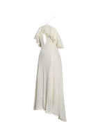 Idra Lace Trim Sleeveless Crochet Midi Trailing Dress - HOUSE OF SHE