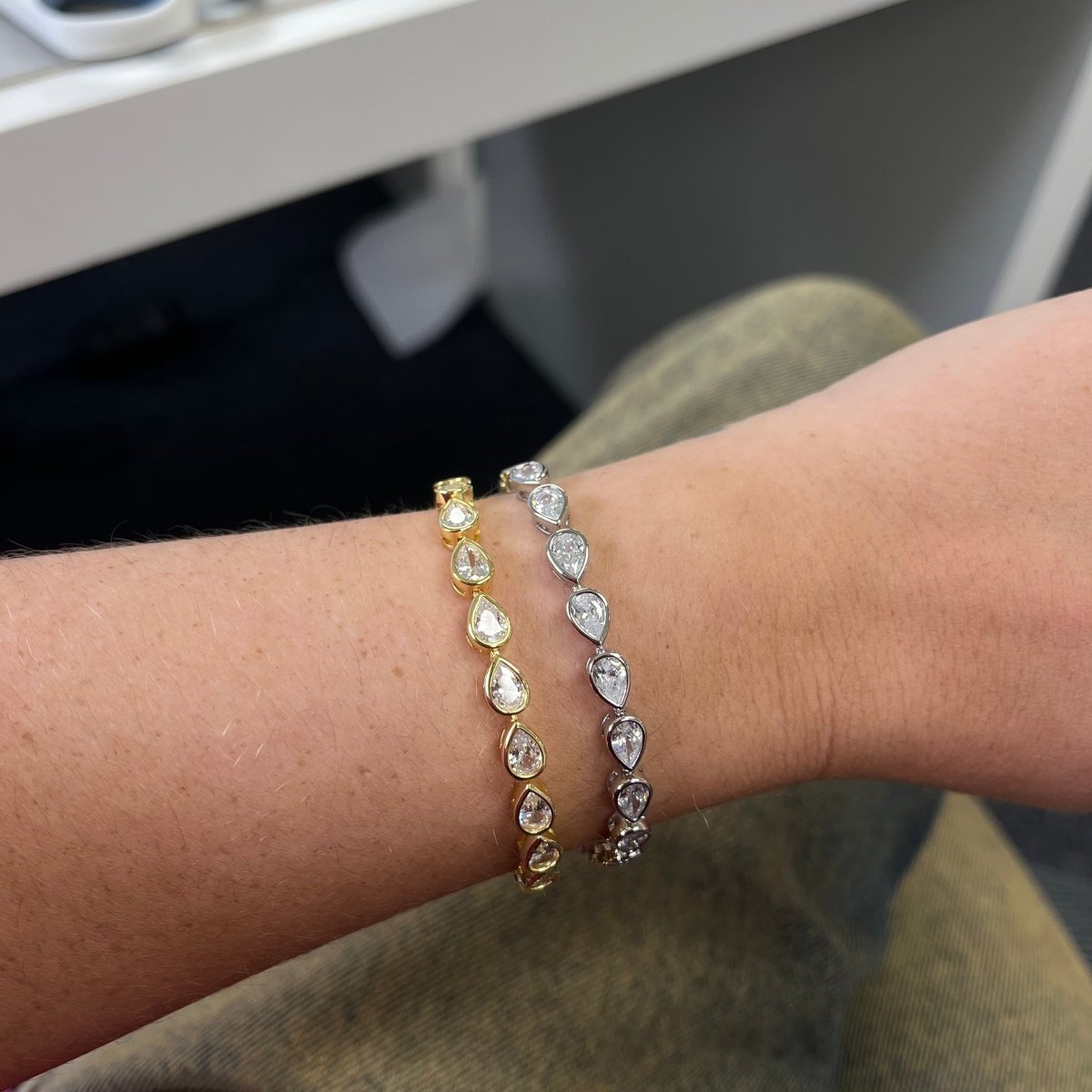 Ines Raindrop Tennis Bracelet - HOUSE OF SHE