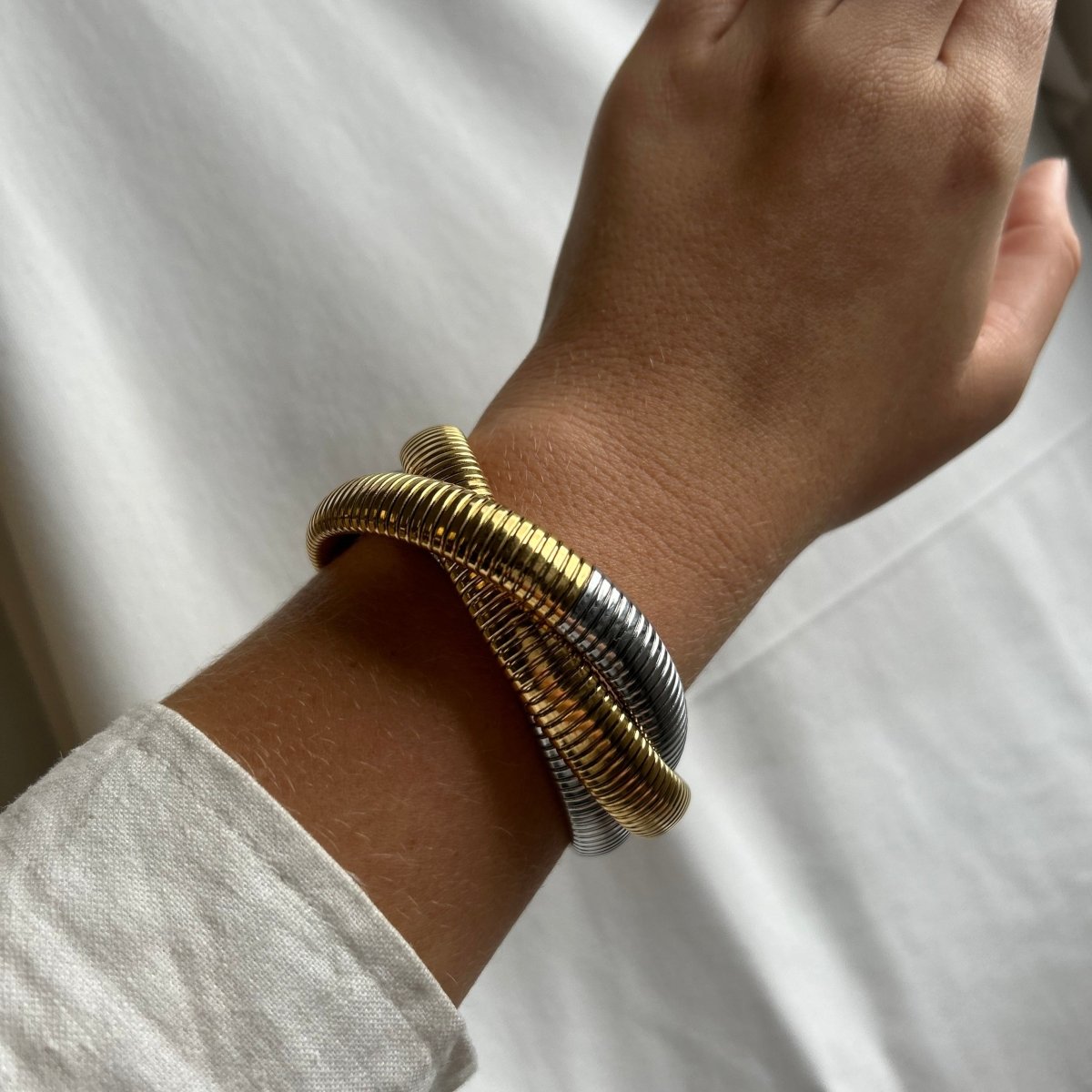 Infinity Multi Layered Bracelet Two - Tone - HOUSE OF SHE