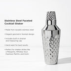 Irving Stainless Steel Faceted Cocktail Shaker - HOUSE OF SHE