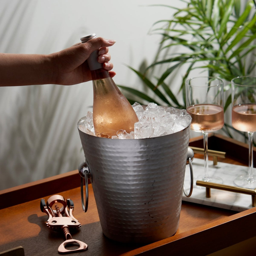 Irving Stainless Steel Hammered Ice Bucket - HOUSE OF SHE