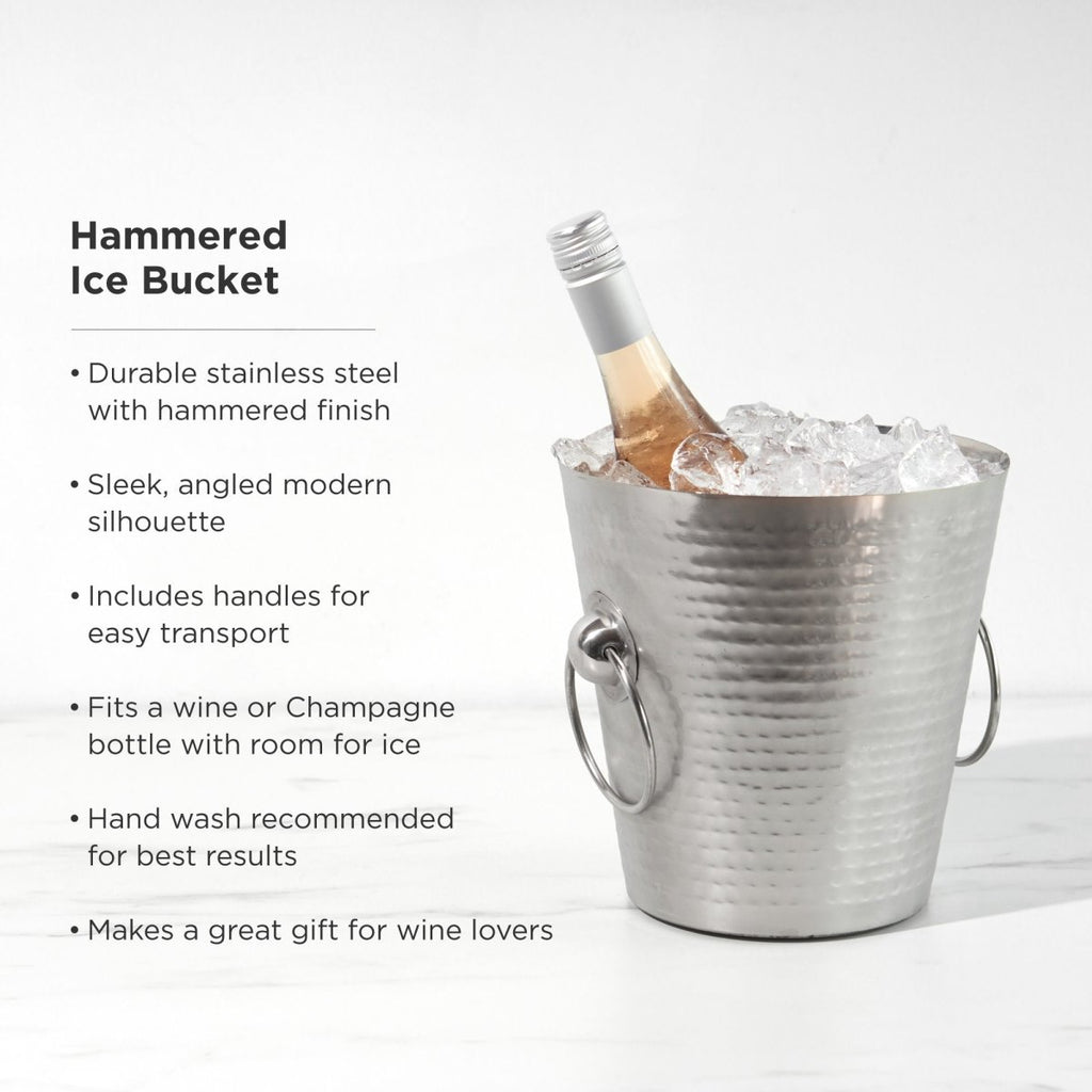 Irving Stainless Steel Hammered Ice Bucket - HOUSE OF SHE