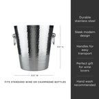 Irving Stainless Steel Hammered Ice Bucket - HOUSE OF SHE