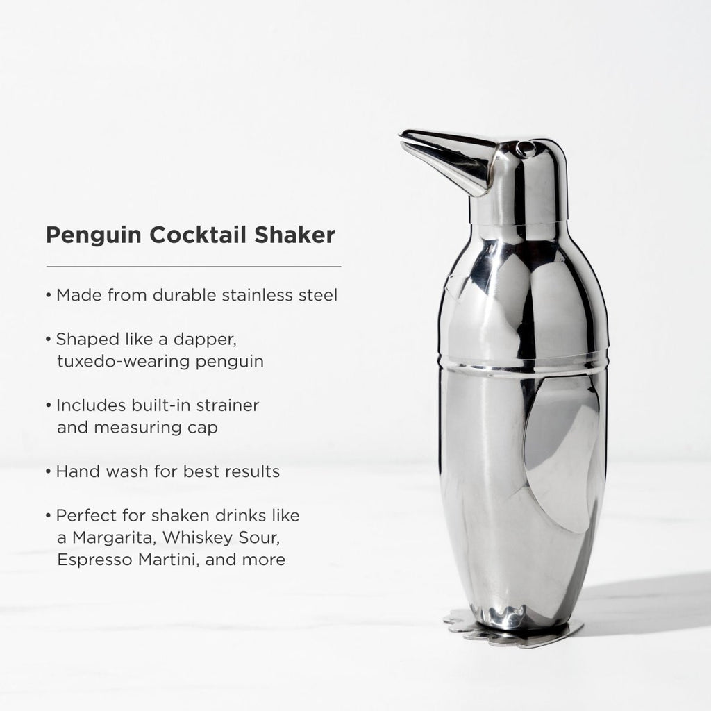 Irving Stainless Steel Penguin Cocktail Shaker - HOUSE OF SHE