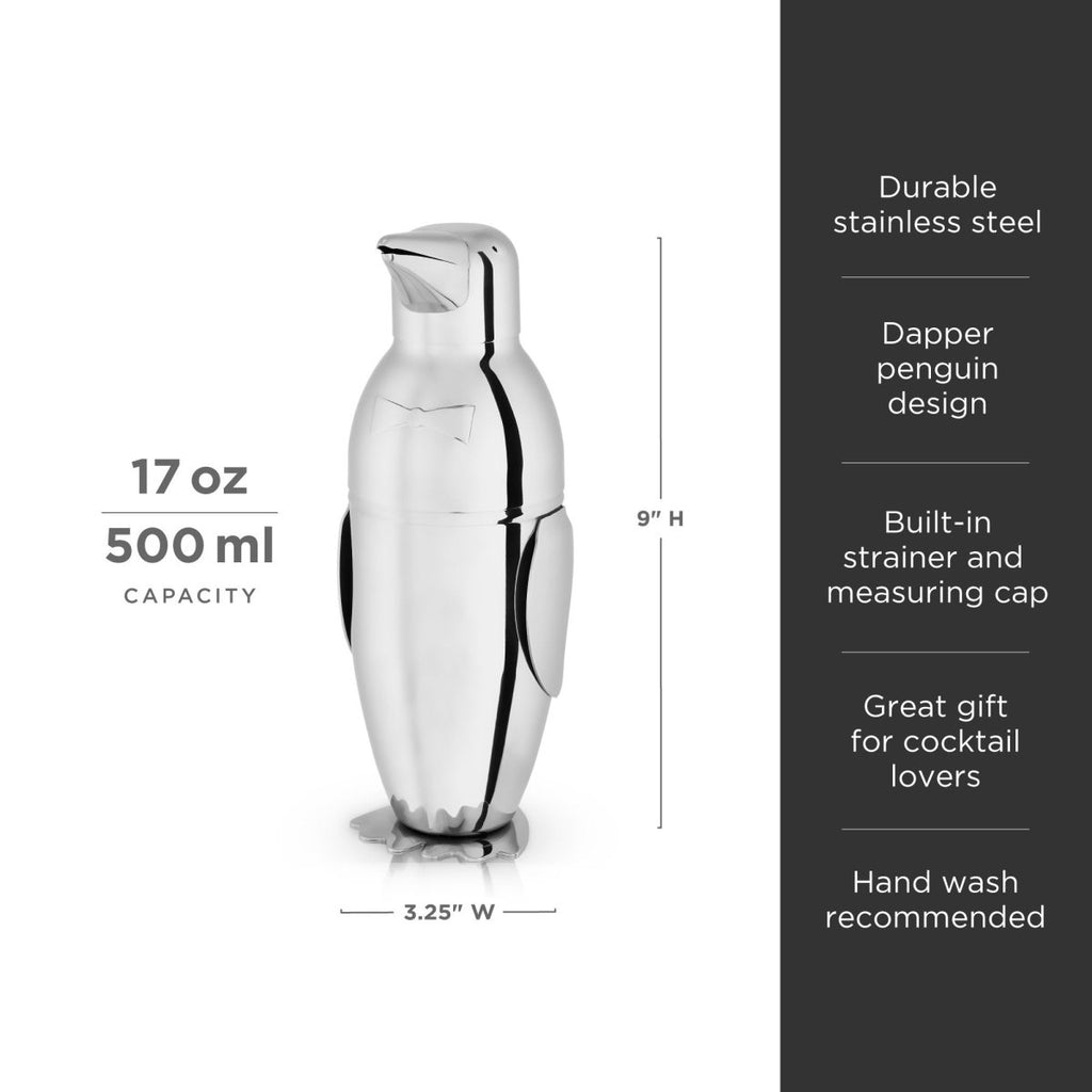 Irving Stainless Steel Penguin Cocktail Shaker - HOUSE OF SHE