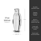 Irving Stainless Steel Penguin Cocktail Shaker - HOUSE OF SHE