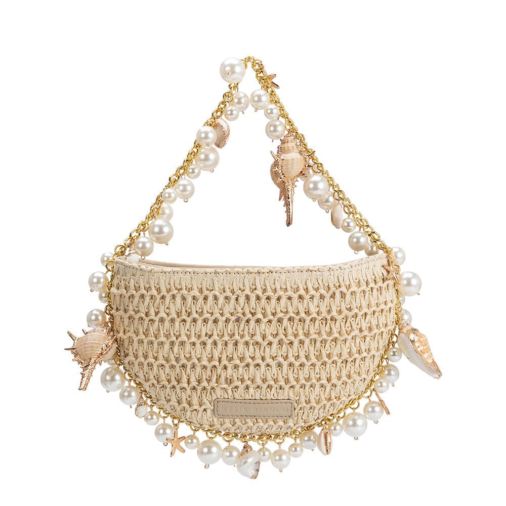 Isla Natural Small Straw Top Handle Bag - HOUSE OF SHE