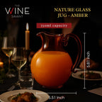 Italian Design Amber Glass Jug Mouth-Blown Venetian Pitcher 750ml Handmade Murano - HOUSE OF SHE