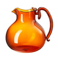 Italian Design Amber Glass Jug Mouth-Blown Venetian Pitcher 750ml Handmade Murano - HOUSE OF SHE