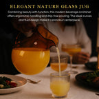 Italian Design Amber Glass Jug Mouth-Blown Venetian Pitcher 750ml Handmade Murano - HOUSE OF SHE