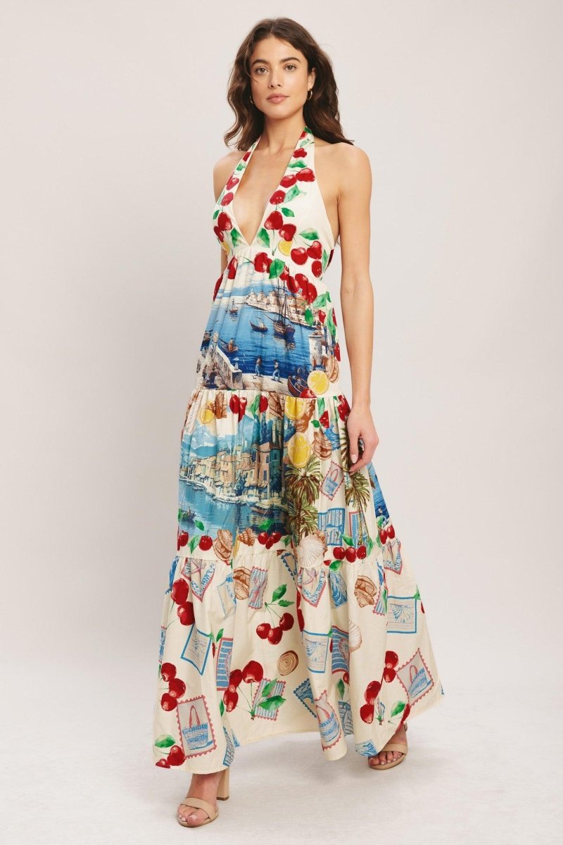 ITALIAN RIVIERA DREAM WOVEN MAXI DRESS - HOUSE OF SHE