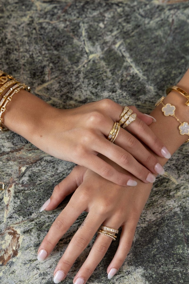Ivy CZ Ring Set - HOUSE OF SHE