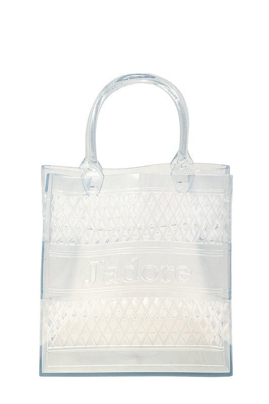JADORE Mesh Style Top Handle Jelly Bag - HOUSE OF SHE