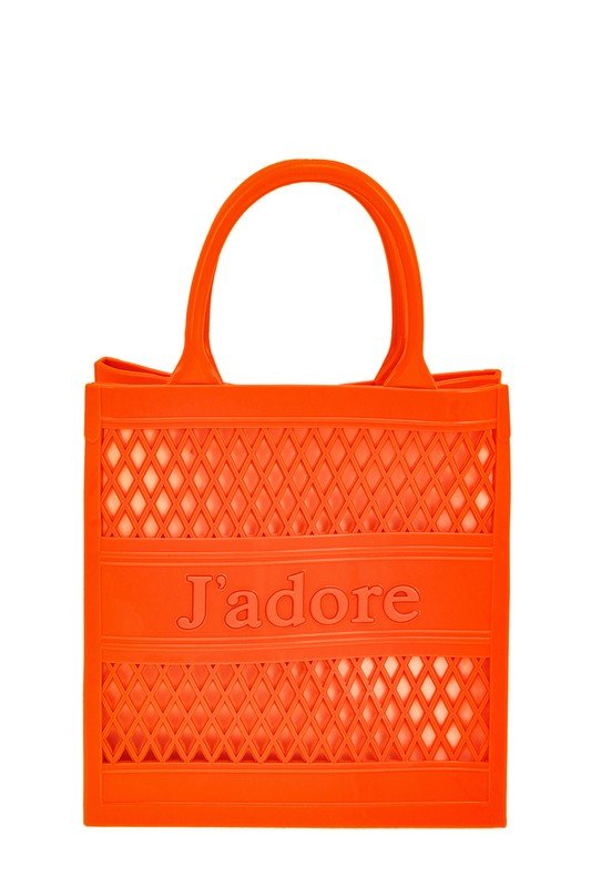 JADORE Mesh Style Top Handle Jelly Bag - HOUSE OF SHE