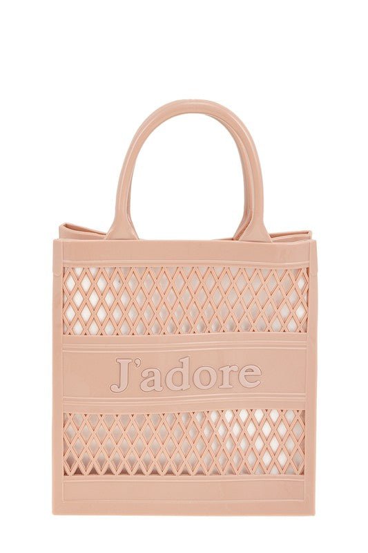 JADORE Mesh Style Top Handle Jelly Bag - HOUSE OF SHE
