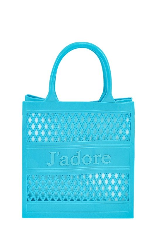 JADORE Mesh Style Top Handle Jelly Bag - HOUSE OF SHE
