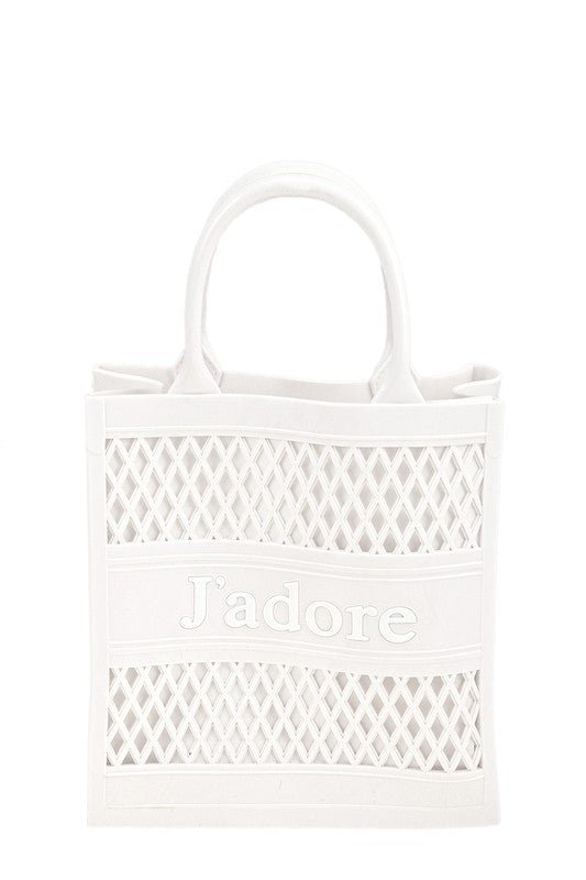 JADORE Mesh Style Top Handle Jelly Bag - HOUSE OF SHE