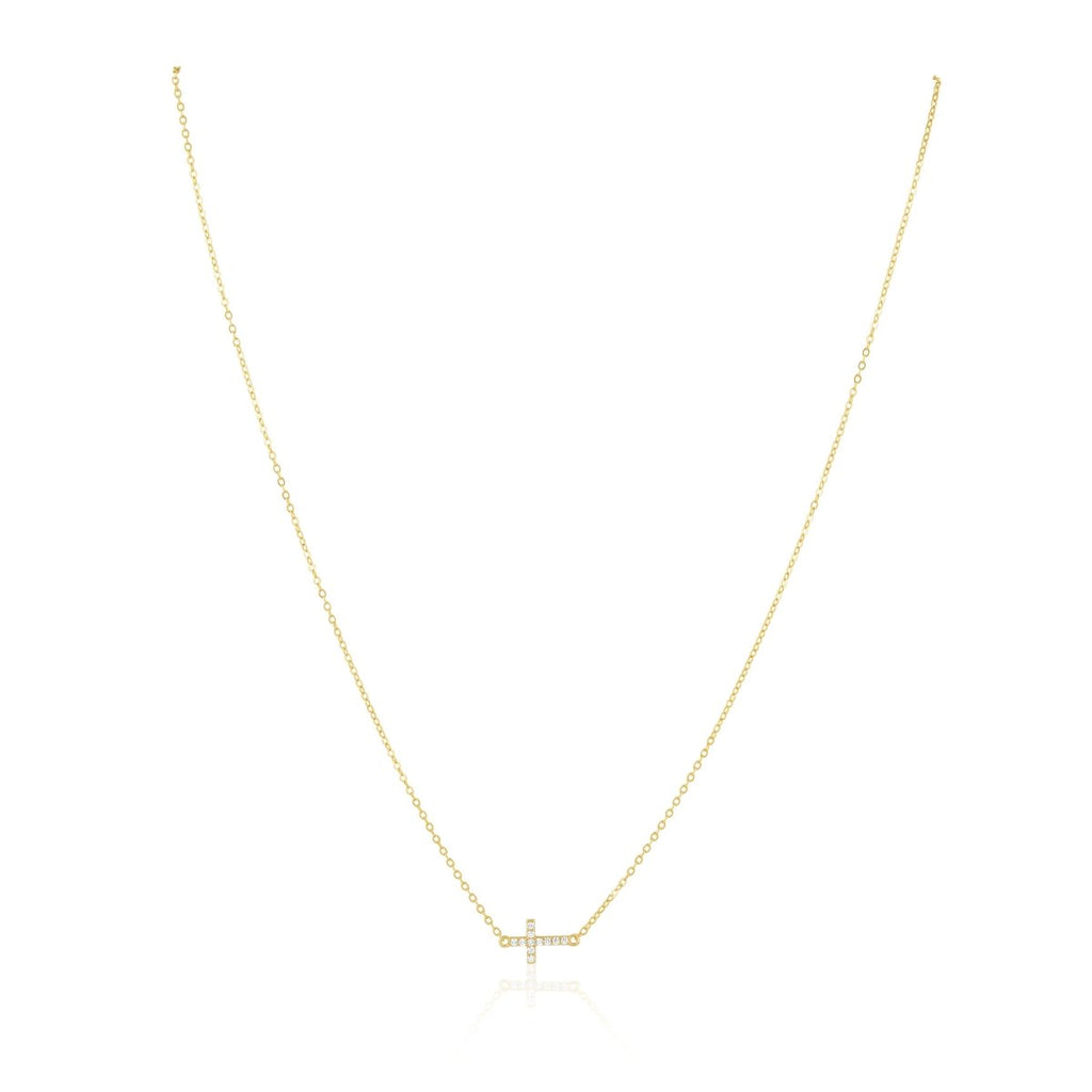 Janet Side Cross Necklace - HOUSE OF SHE