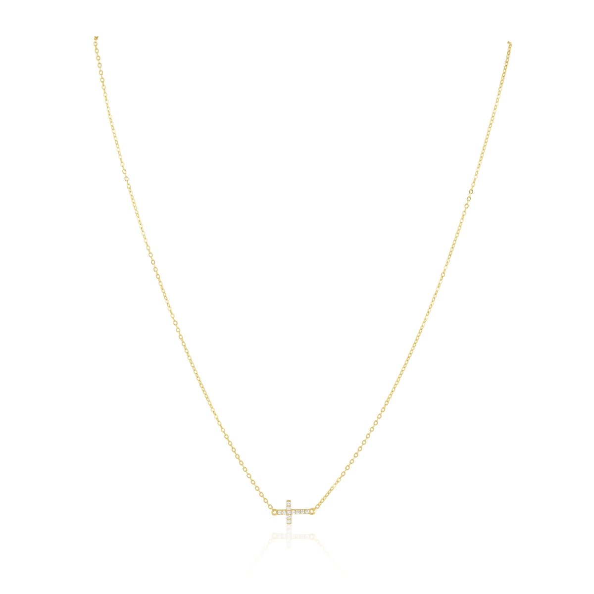 Janet Side Cross Necklace - HOUSE OF SHE