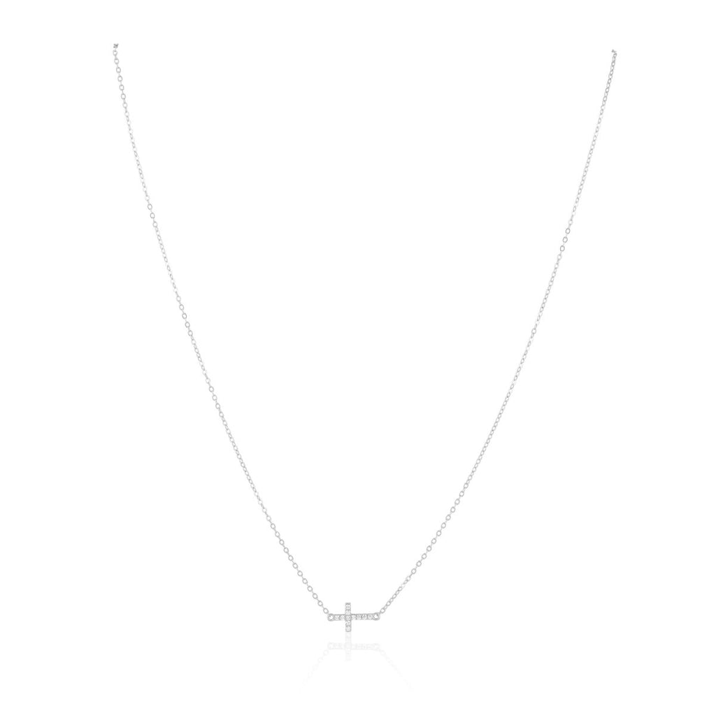 Janet Side Cross Necklace - HOUSE OF SHE