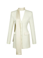 Jeannie Cream Blazer Mini Dress - HOUSE OF SHE
