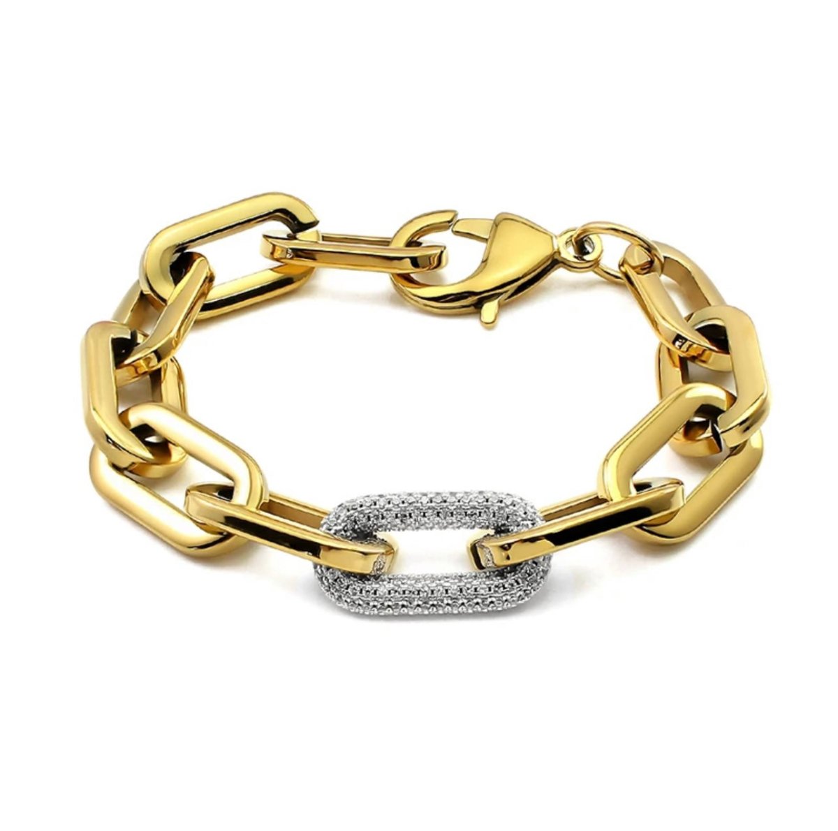 Jenna Pave Bracelet - Two Toned - HOUSE OF SHE