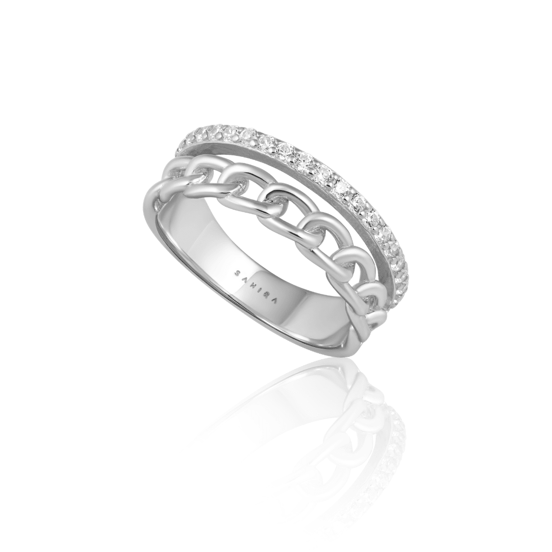 Jolene Cz Chain Ring - HOUSE OF SHE