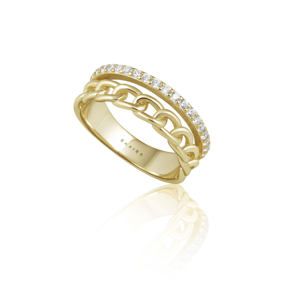 Jolene Cz Chain Ring - HOUSE OF SHE