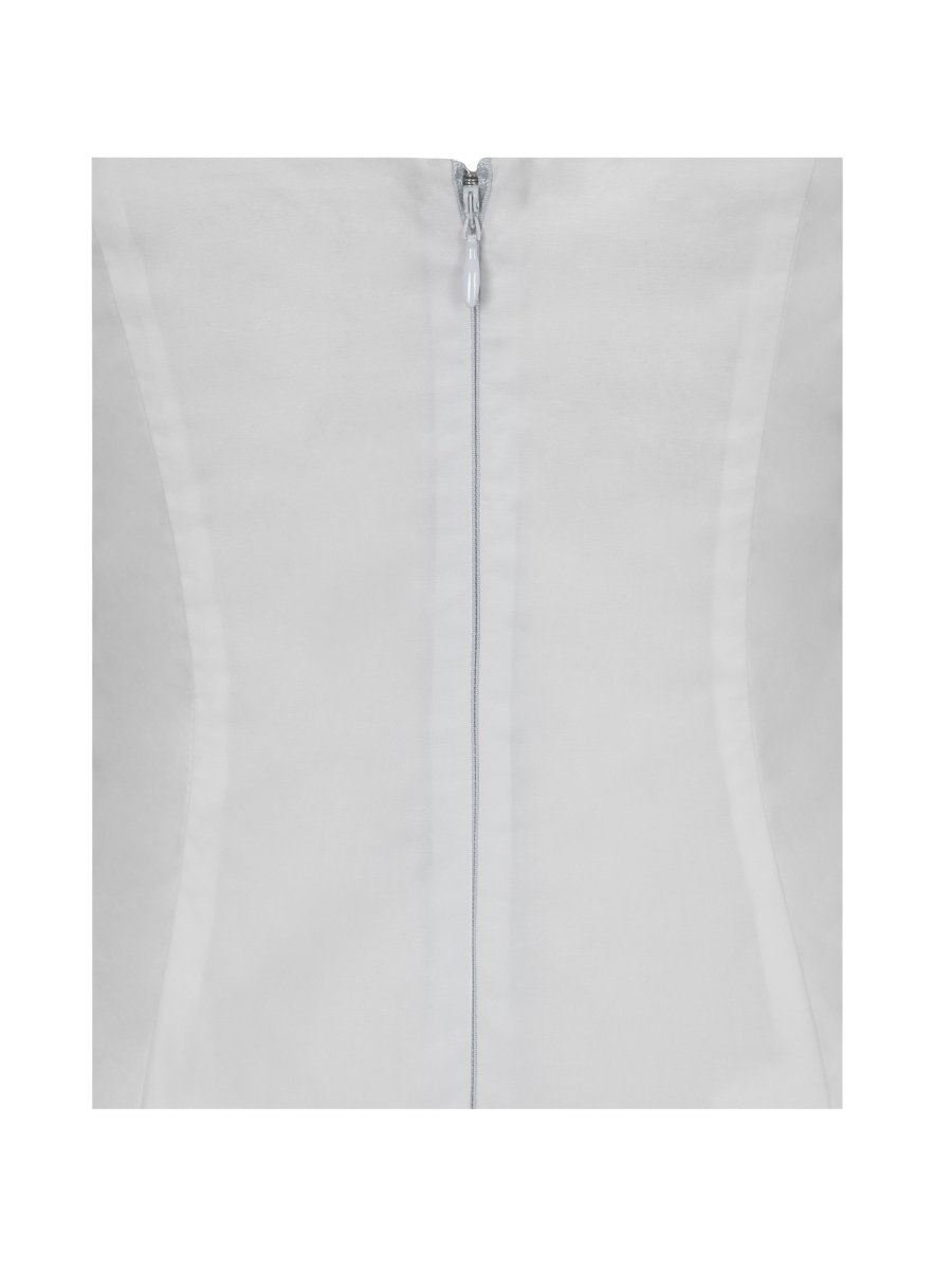 Jordyn Cotton Poplin Keyhole Halter Mini Dress - HOUSE OF SHE