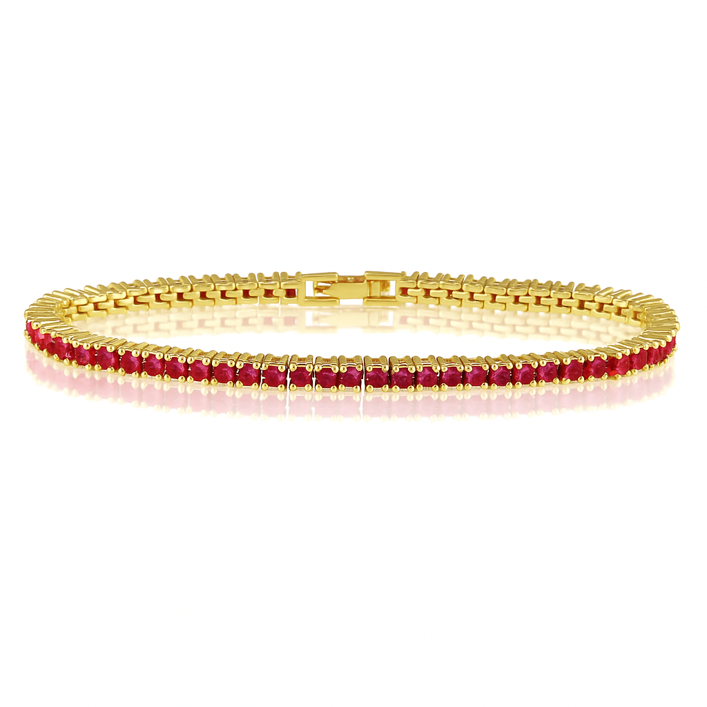 Karla Tennis Bracelet - Ruby - HOUSE OF SHE