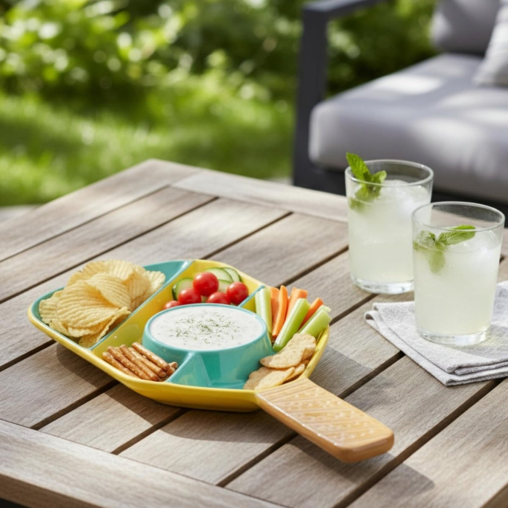 Khen Ceramic Pickleball Dish | Paddle Shaped Serving Tray Platter Decorative Tableware - HOUSE OF SHE