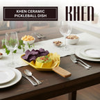 Khen Ceramic Pickleball Dish | Paddle Shaped Serving Tray Platter Decorative Tableware - HOUSE OF SHE