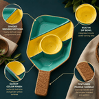 Khen Ceramic Pickleball Dish | Paddle Shaped Serving Tray Platter Decorative Tableware - HOUSE OF SHE