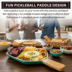 Khen Ceramic Pickleball Dish | Paddle Shaped Serving Tray Platter Decorative Tableware - HOUSE OF SHE