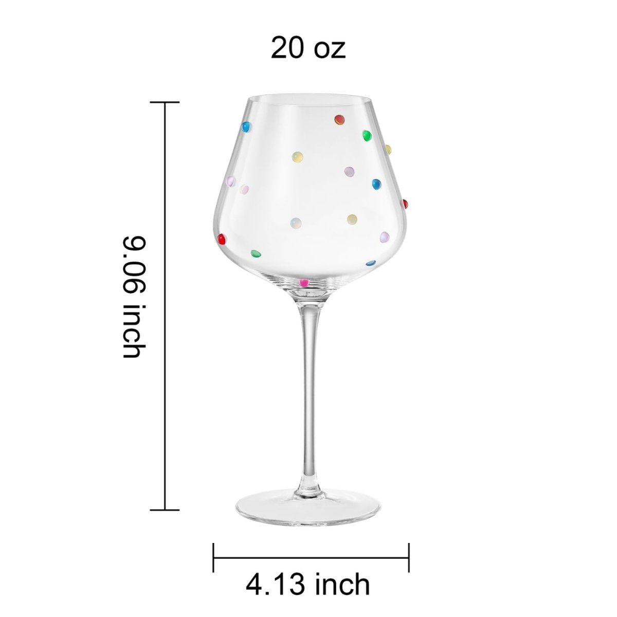 Khen Confetti Stemmed Wine - Set of 2 - HOUSE OF SHE