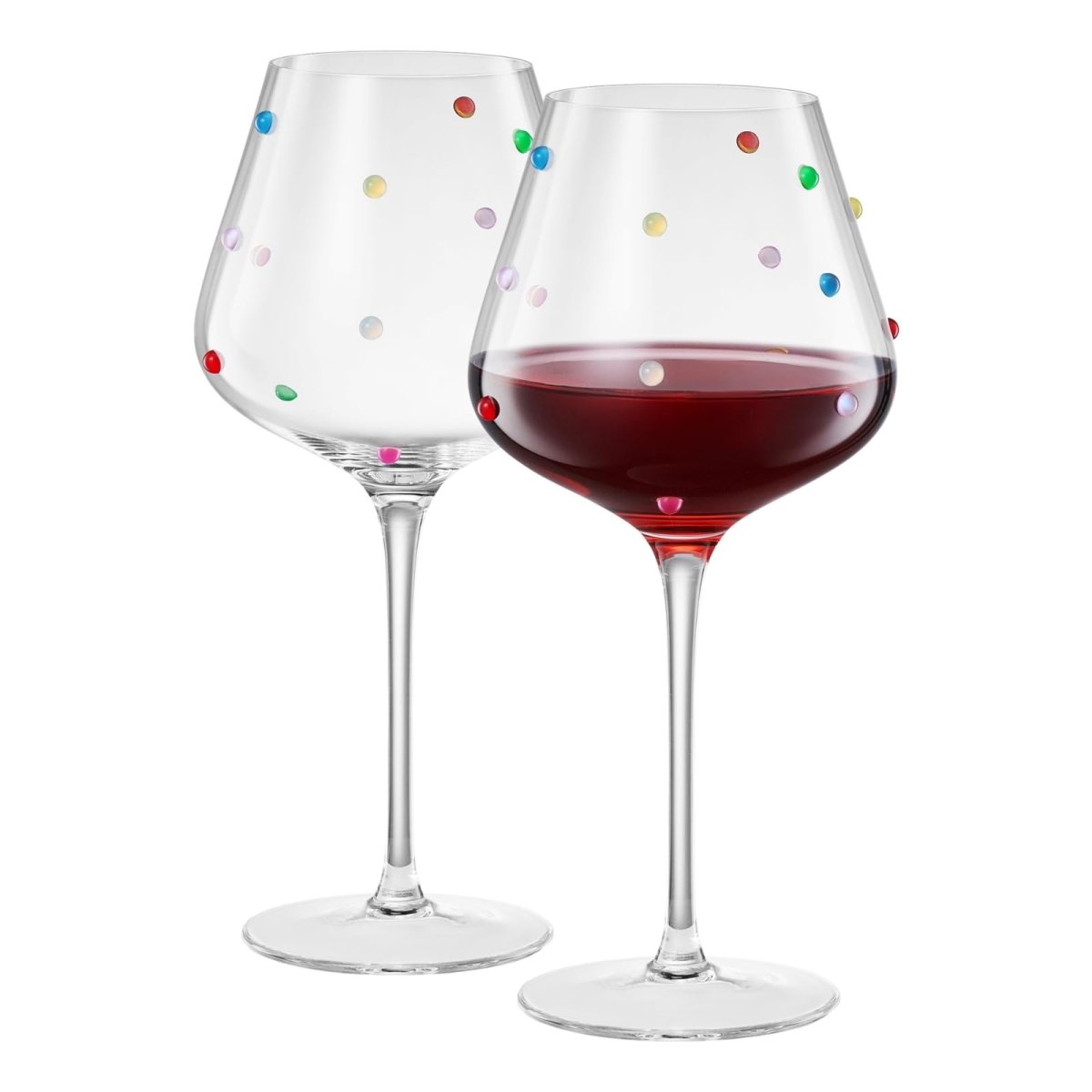 Khen Confetti Stemmed Wine - Set of 2 - HOUSE OF SHE