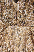 Kimono Sleeve Animal Print Top - HOUSE OF SHE