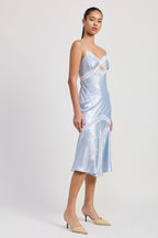 LACE TRIM MIDI SLIP DRESS - HOUSE OF SHE
