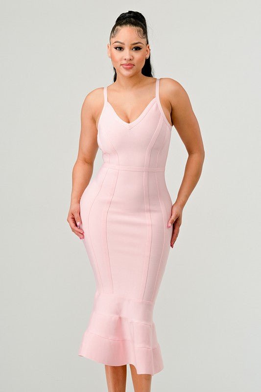 Laney Bodycon Midi Dress - HOUSE OF SHE