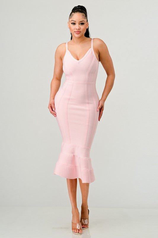 Laney Bodycon Midi Dress - HOUSE OF SHE
