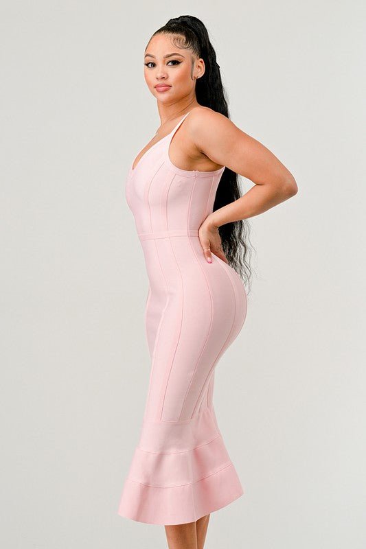 Laney Bodycon Midi Dress - HOUSE OF SHE